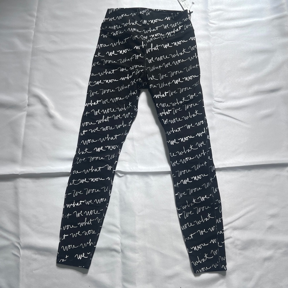Black and White Script Leggings
